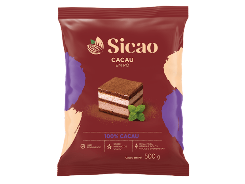 Cacau em Pó Sicao 100% 500g