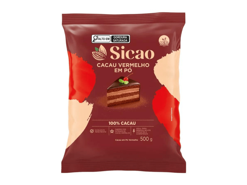 Cacau Vermelho em Pó Sicao 100% 500g