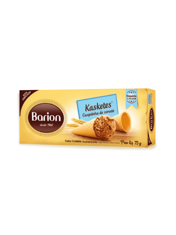 Casquinha para Sorvete Waffer 75g c/18 - Barion