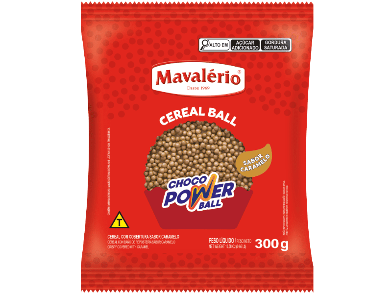 Choco Power Micro Ball Caramelo 300g - Mavalério