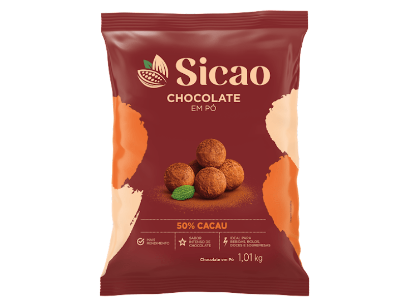 Chocolate em Pó Sicao 50% Cacau 1,01kg