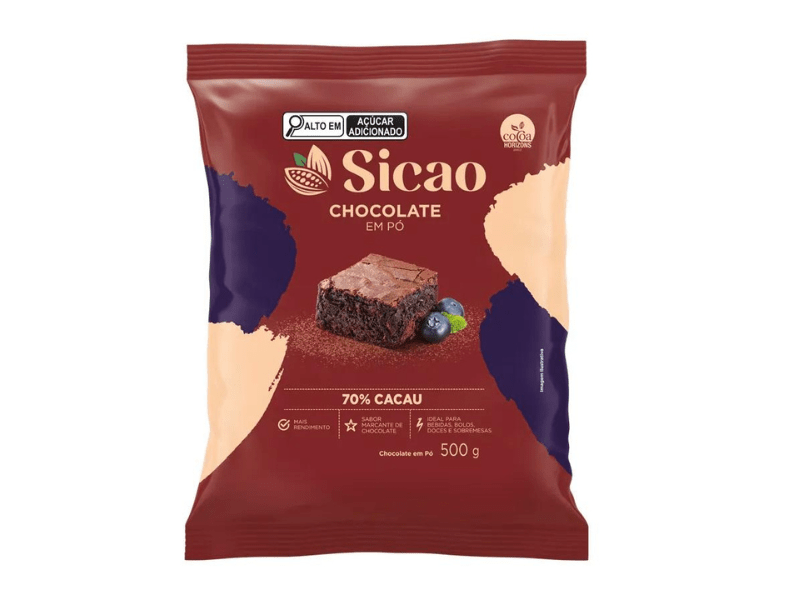 Chocolate em Pó Sicao 70% 500g 