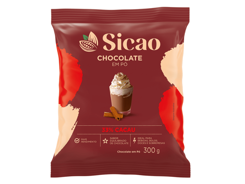 Chocolate em Pó Sicao 33% Cacau 300g