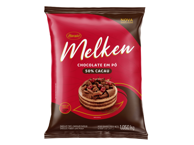 Chocolate em Pó Harald Melken 50% Cacau 1,050kg