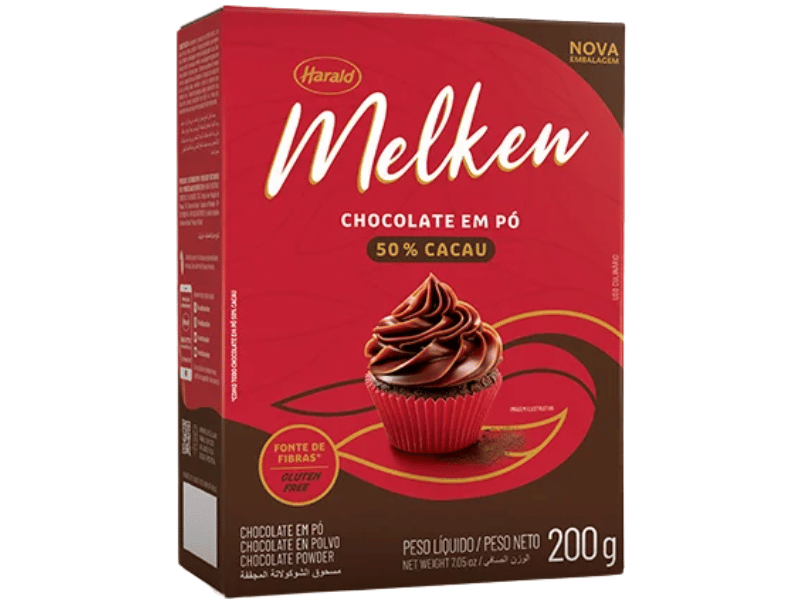 Chocolate em Pó Melken 50% Cacau 200g - Harald