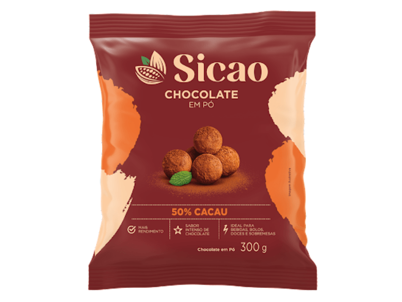 Chocolate em Pó Sicao 50% Cacau 300g