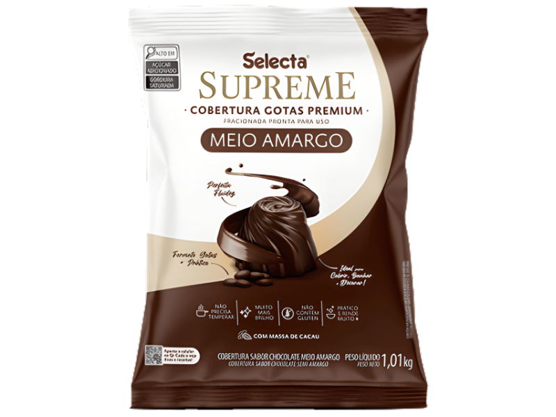 Cobertura Suprema Gotas Chocolate Meio Amargo 1,01kg - Mix