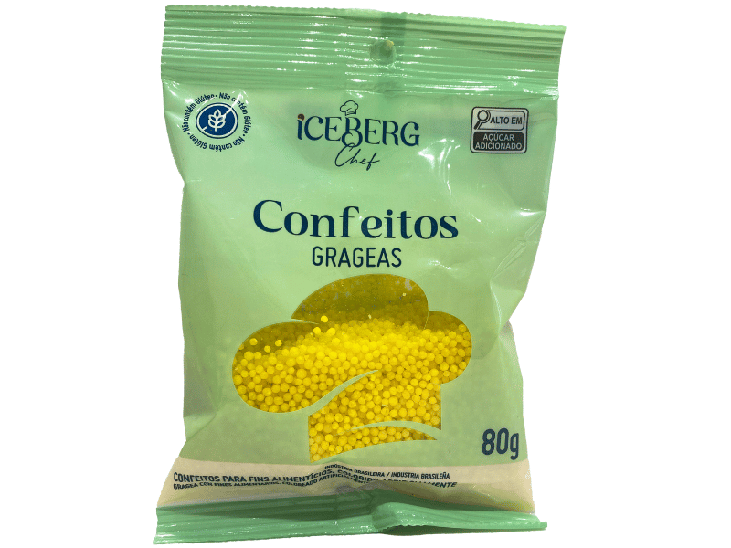 Confeito Decorativo Amarelo 80g - Icerberg