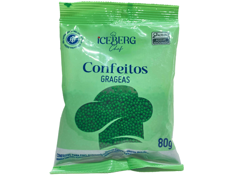 Confeito Decorativo Verde 80g - Icerberg