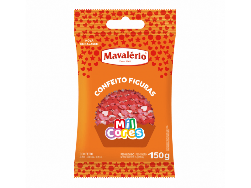 Confeito Figura Coração 150g - Mavalério