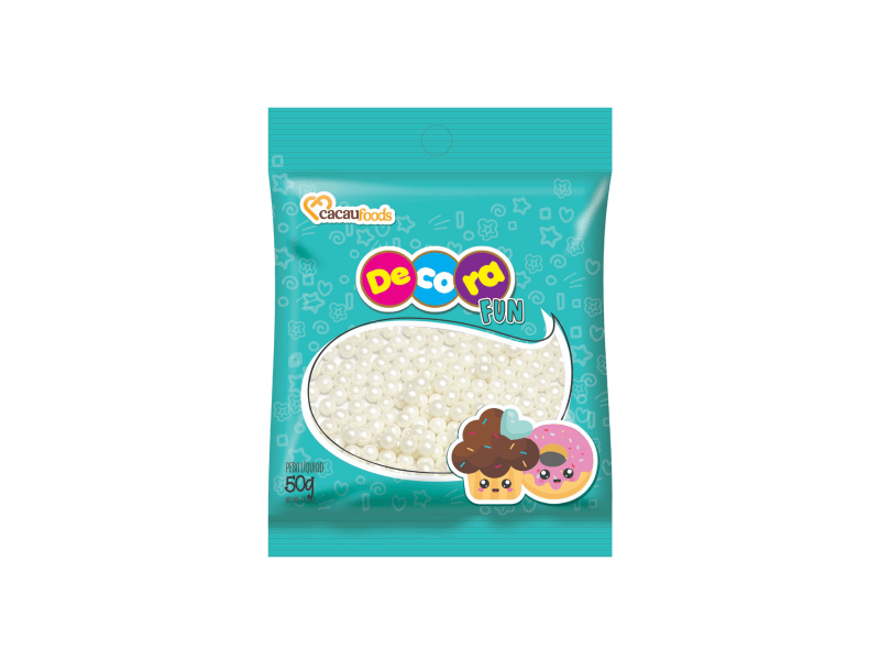 Confeito Figura Pérola 50g - Cacau Foods 