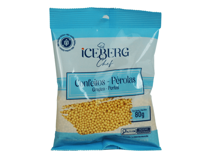 Confeito Miçanga Amarela 80g - Iceberg