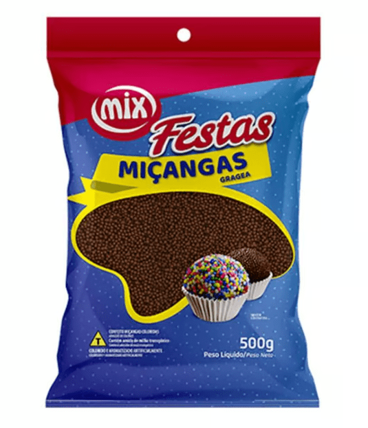Confeito Miçanga Brigadeiro 500g - Mix