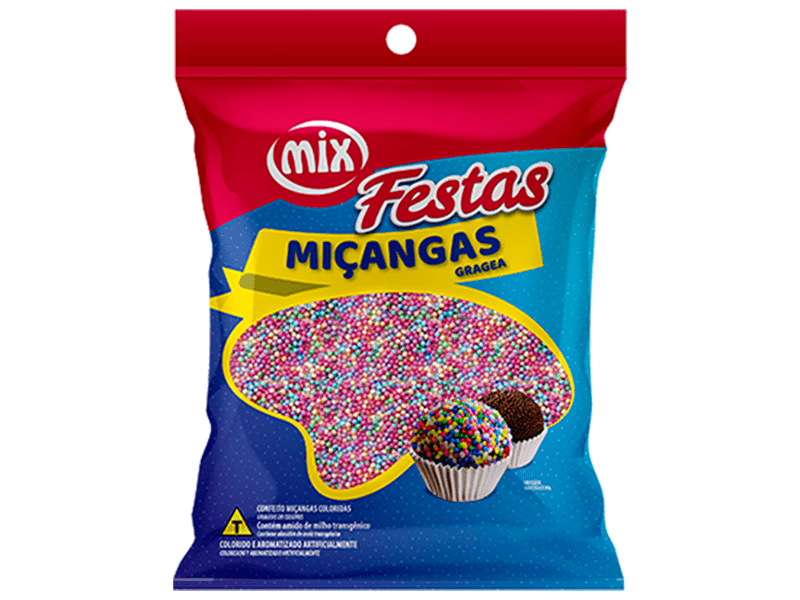 Confeito Miçangas Candy Colors 500g - Mix