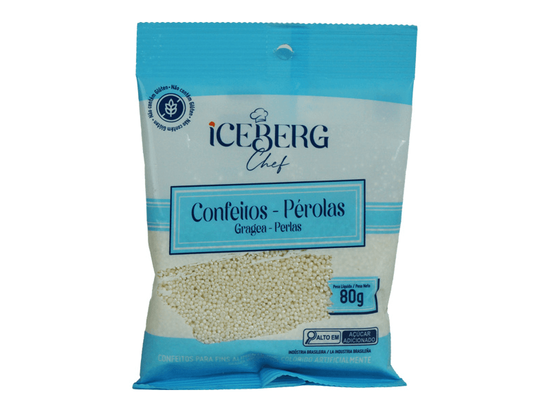 Confeito Miçanga Perolada 80g - Iceberg