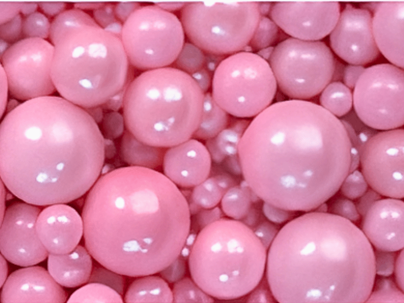 Confeito Pérolas Comestível Rosa 100g - Allonsy 