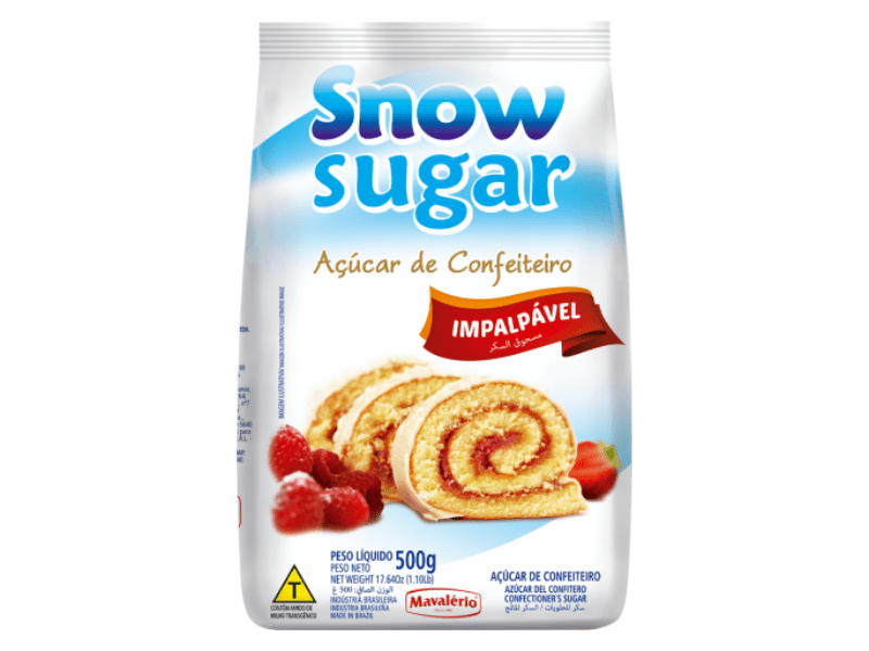 Açúcar de Confeiteiro Snow Sugar 500g - Mavalério