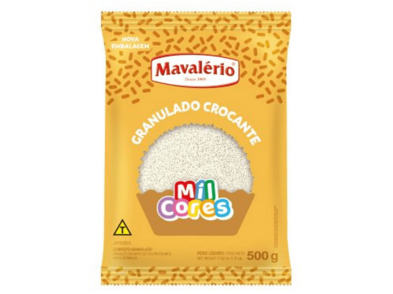 Granulado Crocante Chocolate Branco 500g - Mavalério