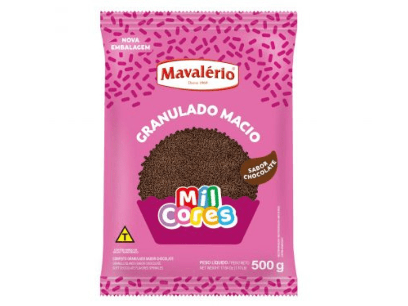 Granulado Macio Chocolate 500g - Mavalério 