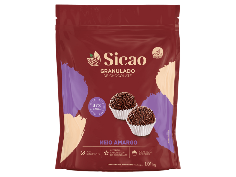 Granulado Sicao Macio Chocolate Meio Amargo 37% Cacau 1,01kg