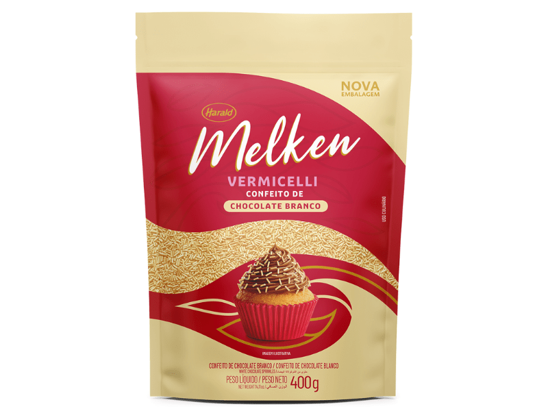 Granulado Harald Melken Vermicelli Chocolate Branco 400g