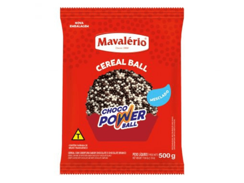 Choco Power Micro Ball Chocolate ao Leite e Branco 500g - Mavalério