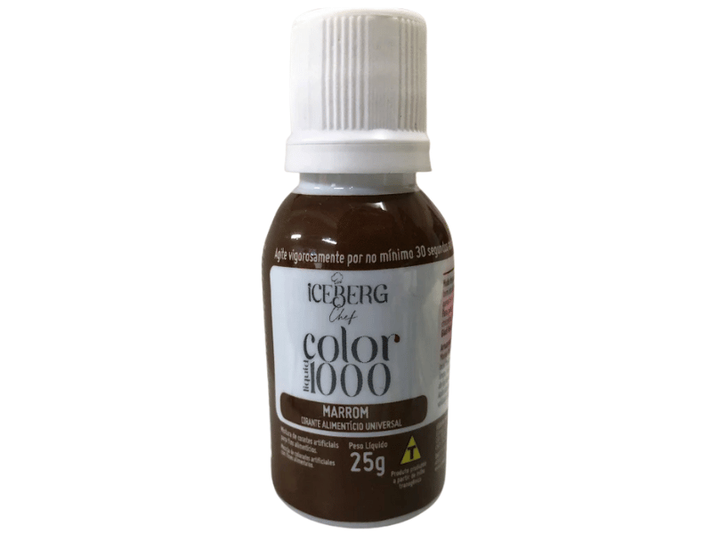 Corante Color Liquid 1000 Marrom 25g - Iceberg