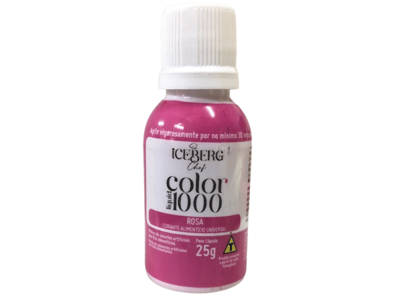 Corante Color Liquid 1000 Rosa 25g - Iceberg