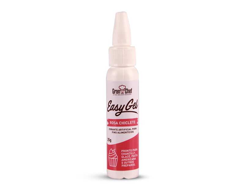 Corante Easy Gel Rosa Chiclete 25g - Gran Chef