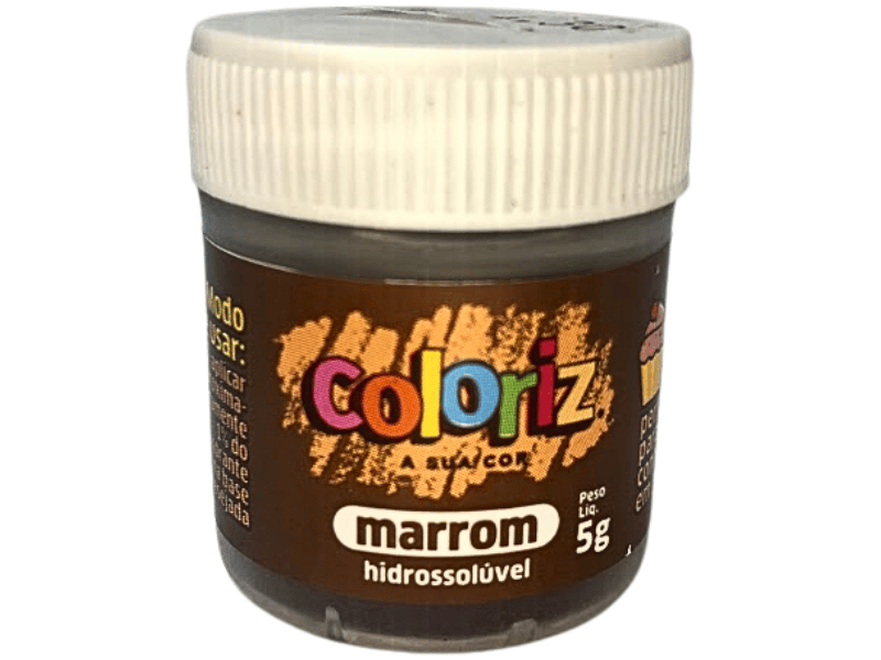 Corante em Pó Hidrossolúvel Marrom 5g Coloriz - Gran Chef