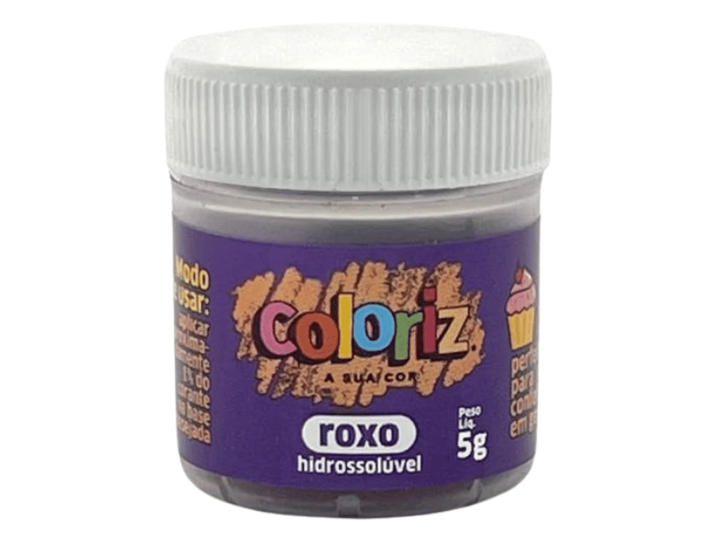 Corante em Pó Hidrossolúvel Roxo 5g Coloriz - Gran Chef