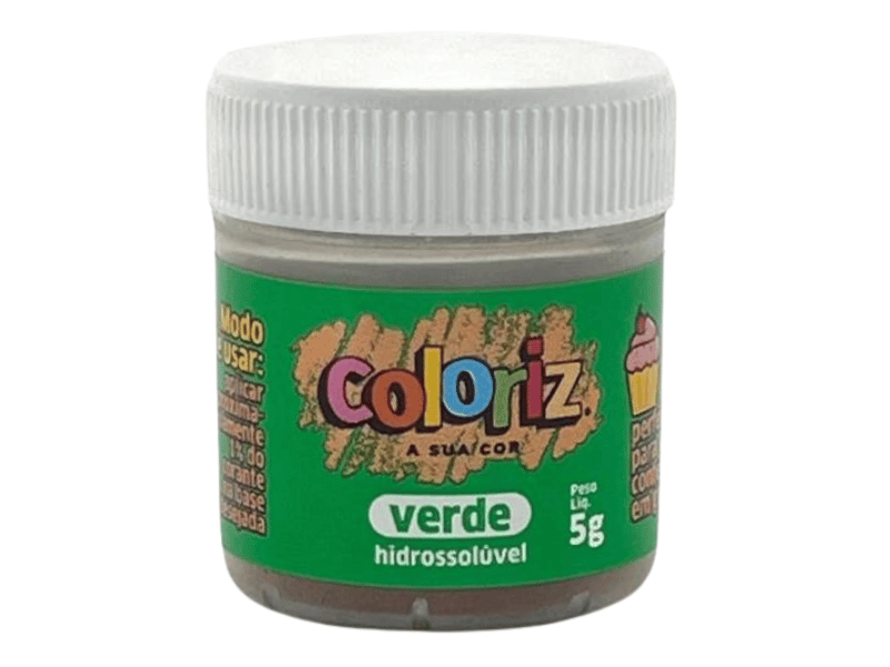 Corante em Pó Hidrossolúvel Verde 5g Coloriz - Gran Chef