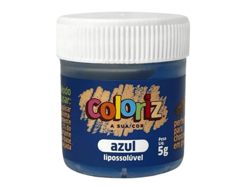 Corante em Pó Lipossolúvel Azul 5g Coloriz - Gran Chef