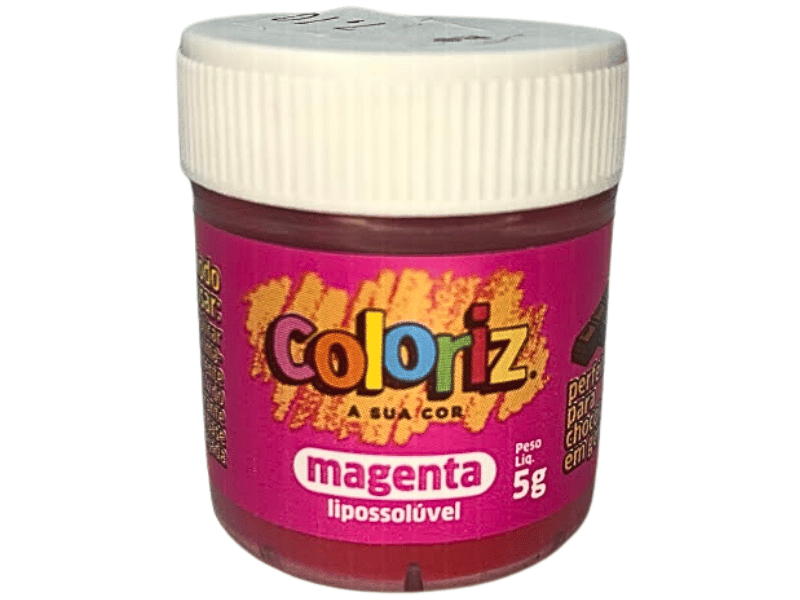 Corante em Pó Lipossolúvel magenta 5g Coloriz - Gran Chef