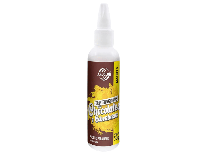 Corante Lipossolúvel p/ Chocolate/cobertura Amarelo 50g - Arcólor