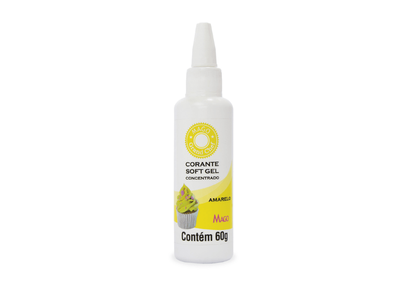 Corante Soft Gel Amarelo 60 ml - Mago   