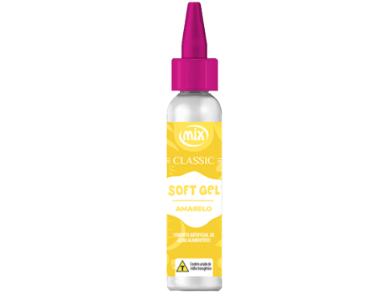 Corante Soft Gel Amarelo Classic 25g - Mix