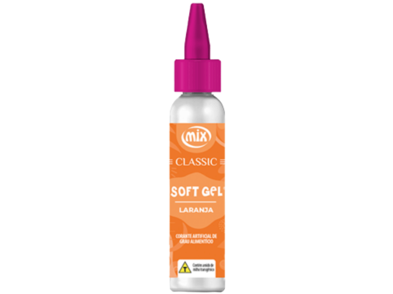 Corante Soft Gel Laranja Classic 25g - Mix