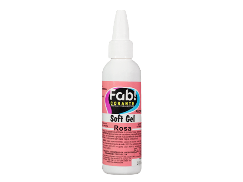 Corante Soft Gel Rosa 25g - Fab!