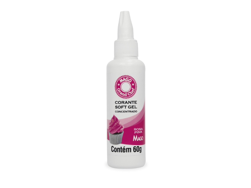 Corante Soft Gel Rosa Pink 60 ml - Mago 