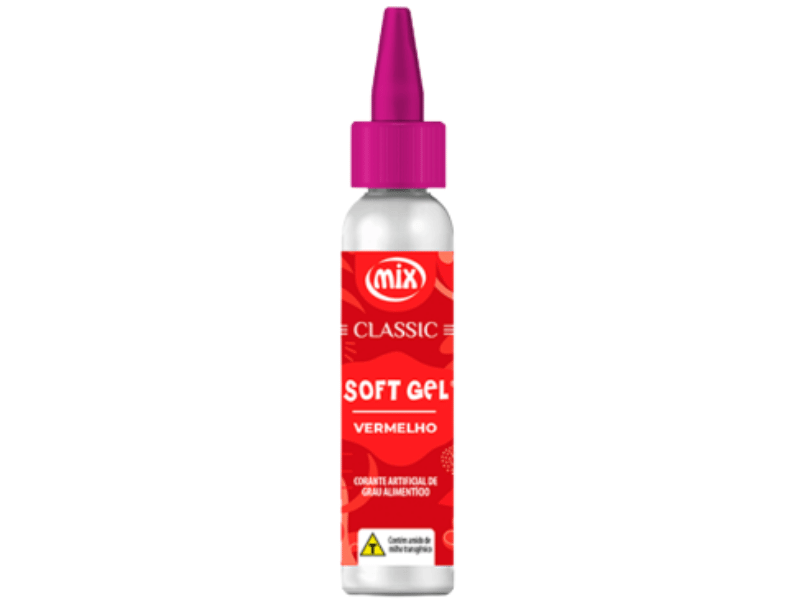 Corante Soft Gel Vermelho Classic 25g - Mix