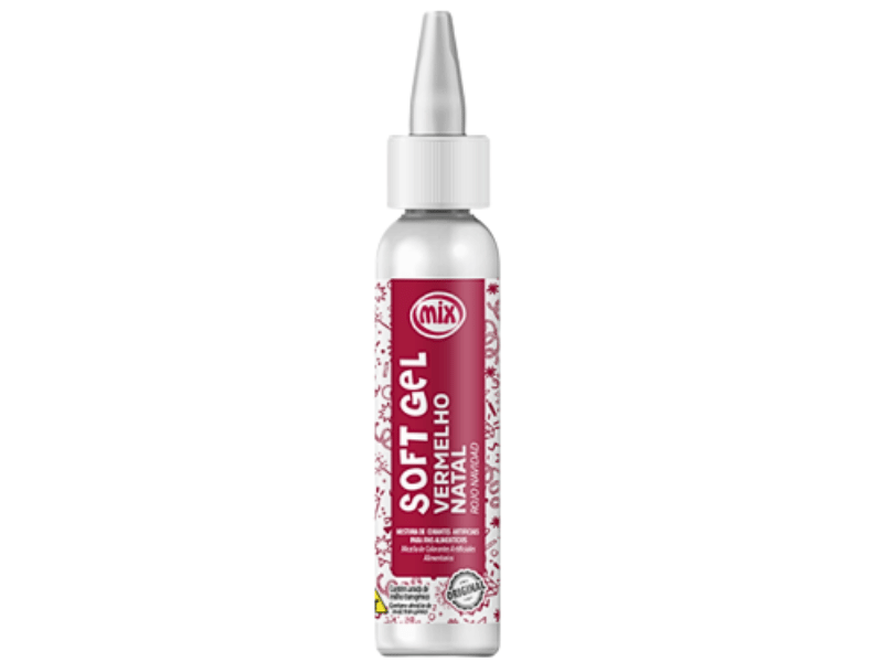 Corante Soft Gel Vermelho Natal 60g - Mix