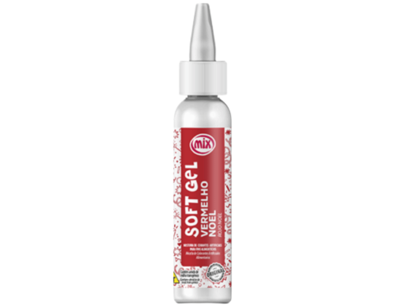 Corante Soft Gel Vermelho Noel 25g - Mix