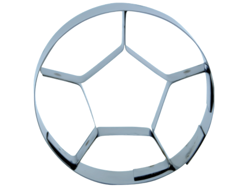Cortador Inox Bola de Futebol 10 cm - Prime Chef