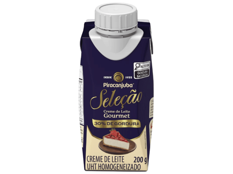 Creme de Leite 30% de Gordura Gourmet 200ml - Piracanjuba