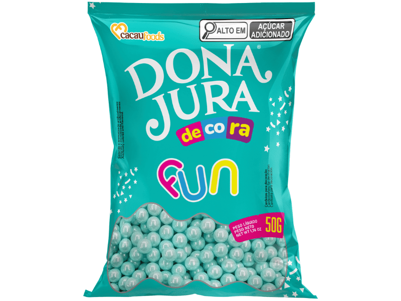 Decora Fun Pérola Blue Big 50g - CacauFoods