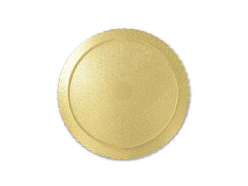 Disco Laminado para Bolos e Tortas Redondo 21 cm - Ouro - Ultrafest 