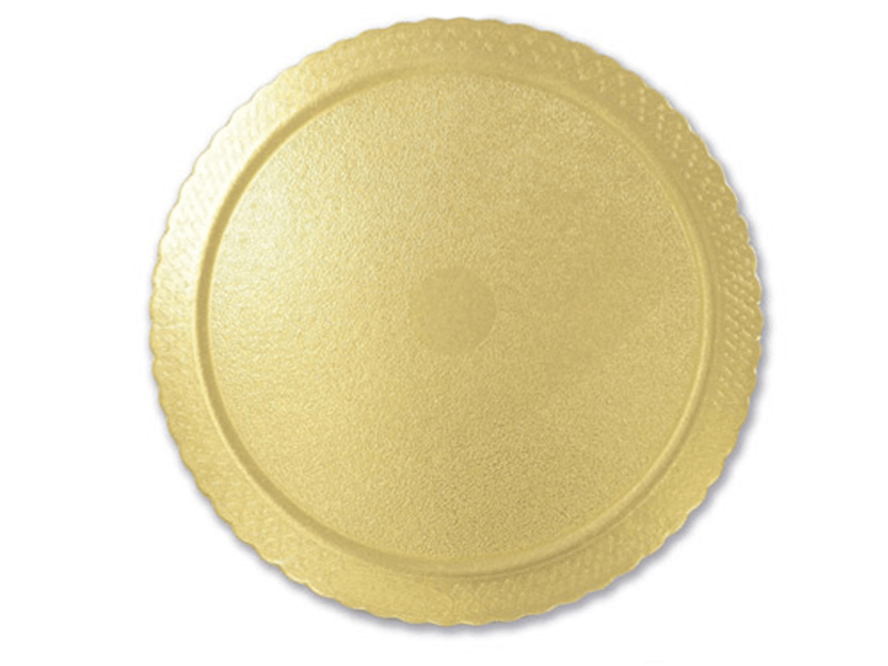Disco Laminado para Bolos e Tortas Redondo 26 cm - Ouro - Ultrafest 