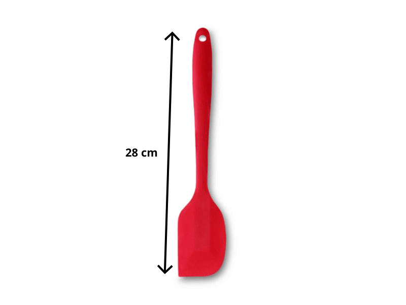Espátula de Silicone Vermelha Curva Grande ES5 - Prime Chef