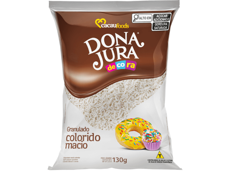 Granulado Dona Jura Branco Macio 500g - Cacau Food